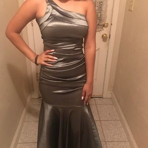 Elegant silver mermaid dress